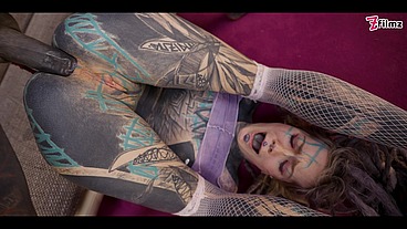Tattoo Girl get ASS fucked with MACHINE - DP, gape, ANAL, prolapse, real orgasm - goth, punk, alt porn - ZF010