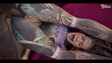 Tattoo Girl get ASS fucked with MACHINE - DP, gape, ANAL, prolapse, real orgasm - goth, punk, alt porn - ZF010