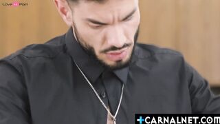 Priests' Secret Sin - Anal Threesome with Older Man