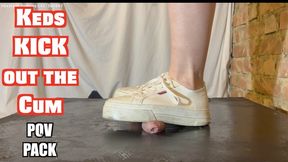 Savage Kicks until you Cum - Cock Stomping & Ballbusting Shoejob **POV PACK** Mistress Dolores CBT sneakers trainers tennis shoes testicle trampling kicking stomp ball crush hard heavy extreme cumshot