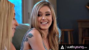 College Besties Kali Roses & Sophia Lux Turn a Quiet Dorm Night Into Hot Kissing & Pussy Eating