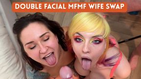 MFMF couple swap with huge double facial