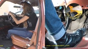 Hot Blonde in Combat Boots Flooded Weak Cranking 77 Chevy