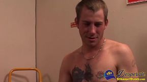 Three horny hunks together with Cory Woodall flip fucking foursome at work