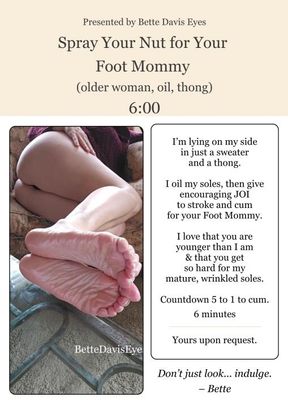 Spray Your Nut for Your Foot Mommy (older woman, Foot Mommy, oil, sidelying, ass in thong) 6min