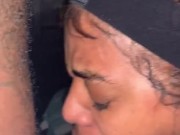 Extreme blow job by tatted face girl