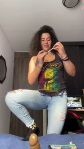 Spanish JOI- fill my jeans with milk before I go to study and smoke420-ROLEPLAY