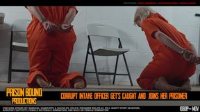 Corrupt Intake Officer Gets Caught & Joins Her Prisoner - Arrested Police Woman Becomes an Inmate & Both Inmates get Punished for Fighting by Being Humiliated & Made to Lay On Ground in Handcuffs and Shackles with Dirty Barefoot Soles - 1080p - MOV