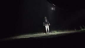 Waiting for Beautiful Cocks, Ass in the Air in a Parking Lot at Night