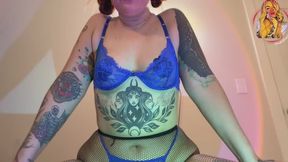 Lust pervert JOI body worship fishnet femdom