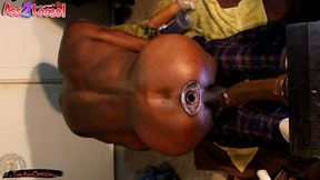 dj buttpussy - black gay does buttplug batty fuck ( monster cock )