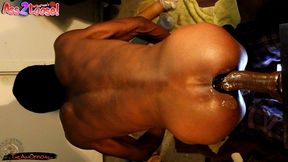 dj buttpussy - black gay does buttplug batty fuck ( monster cock )