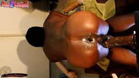 dj buttpussy - black gay does buttplug batty fuck ( monster cock )