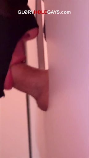 His First Time at the Gloryhole - and I Catch It All