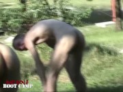BadBoysBootCamp: Alex Dade Chas Kramer and their pals labor at the camp completely naked