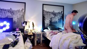 Take Her Doggy and She Leads Me to the Edge of the Bed, See What She Knocks off Bed, P in Her