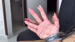Duck Tape Bondage - tie my hands to blowjob