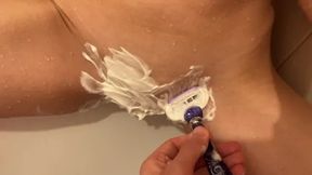 Shaving My Pussy and Fucking Me - Stepbrother Does Both