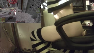 Riding a dildo until I can beat a game of Minecraft TNT Run