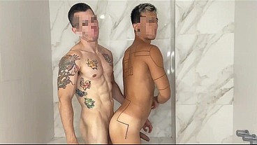 #218 Lustful couple fuck from bathroom to sexy bedroom 2 - gay movie
