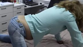Come, fuck me in the ass and cum inside me, I ask the maid's husband