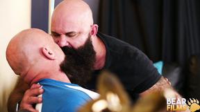 ”BEARFILMS Bushy Bears Jayson West & Victor West Enjoy Bareback Session”
