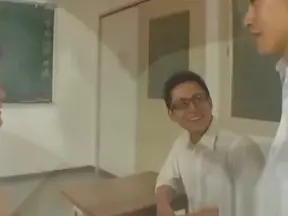 Hungry Japanese Teacher Seduces Students into Hot Group Sex Frenzy