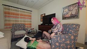 Vicky Vs Slave Pt 2: CBT, Foot Domination, Slave Training