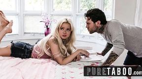 Elsa Jean Catches Stepbro Jerkin' It, Gets Her Panties Soaked