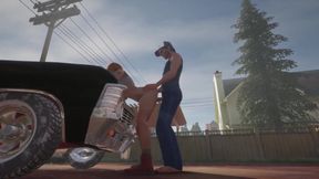 Girl Fucked on a Chevy Impala: 3D Porn