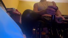 Rocking seat dildo action