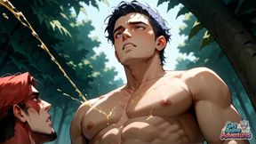 Muscular Gay Lover's Satisfying Release: Steaming Gay Gonzo Porn! for the Hottest Forest Encounters, Only the Hottest