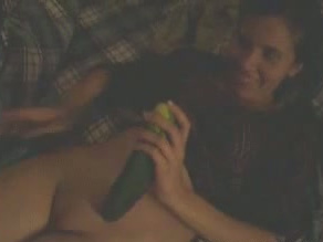 Horny and freaky latina girlfriend asked me to fuck her with cucumber