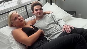 University Stud Has His Chance At First Time Porn Star Slutty Blonde Beauty!