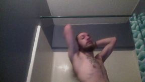 Long Haired Dude is Jerking in the Bathroom