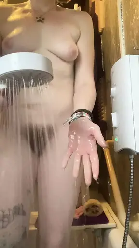 My tight virgin asshole gets some close up, loving fingering fun in the shower