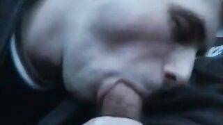 Car Blowjob with a Twist: I Cum in His Mouth!