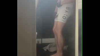This young cyclist boy made it to the bathroom but still wets himself as he can&#039_t hold pee any longer