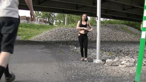 Foot fetish bridge (HD)