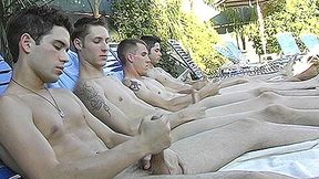 Poolside Circle Jerking - Billy, KC, Turk And Winte