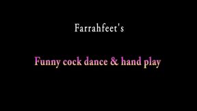 Funny cock dance and hand play