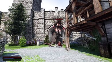 Giantess Ebony crushes Skyrim POV while her big ass grows taller