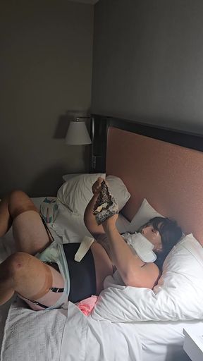 Nylon layers with dirty panties Sanitary Napkin