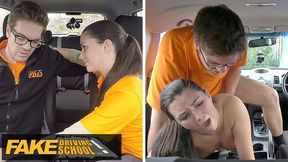 Cute TEEN and her driving instructor in REAL CHEATING sex romp