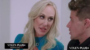 Behind-the-Scenes MILF Threesome with Big Dick