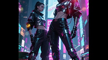 Sexy future cyberpunk photo shoot