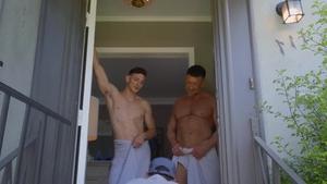 DrillMyHole.com: Bareback hard sex along with athletic american 18 yr old Michael Jackman in the bed