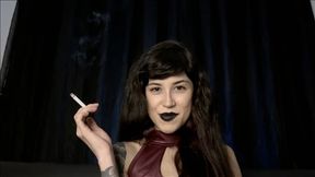 Smoking red Marlboros to relax