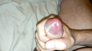 My big uncut cock shooting cum 2