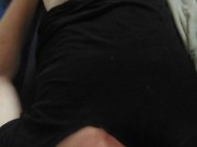 Transgirl Eating Gooey Globs of Cum w/Face Broke-Out from Electrolysis